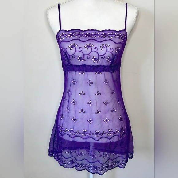 Victoria's Secret Violet Lace Chemise
